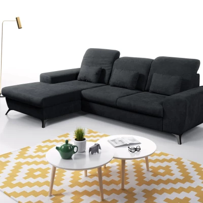 Rohová sedačka rozkládací JASPERA - antracitová 1, levý roh