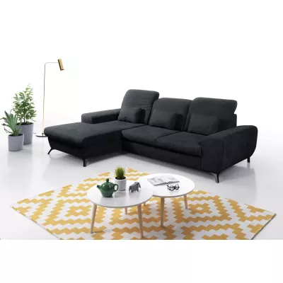 Rohová sedačka rozkládací JASPERA - antracitová 1, levý roh