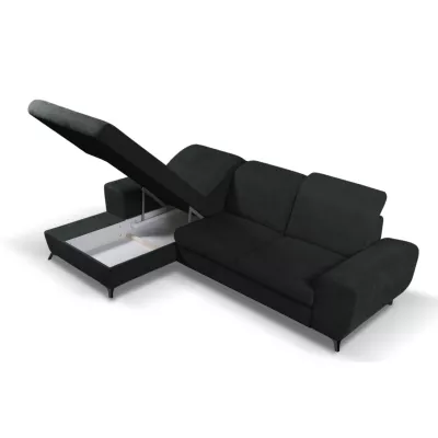 Rohová sedačka rozkládací JASPERA - antracitová 1, levý roh