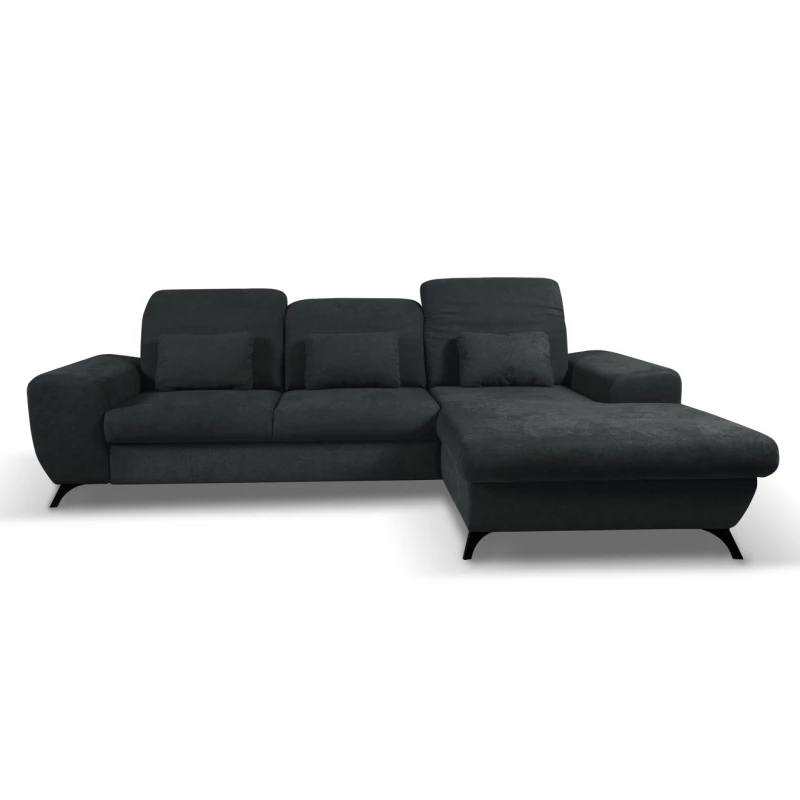 Rohová sedačka rozkládací JASPERA - antracitová 1, pravý roh