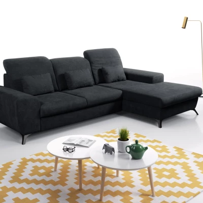 Rohová sedačka rozkládací JASPERA - antracitová 1, pravý roh