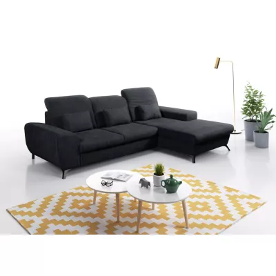 Rohová sedačka rozkládací JASPERA - antracitová 1, pravý roh