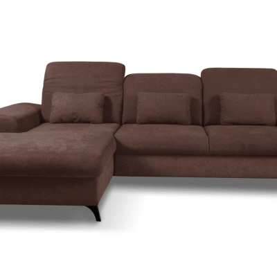 Rohová sedačka rozkládací JASPERA - ořechová, levý roh