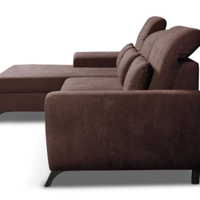 Rohová sedačka rozkládací JASPERA - ořechová, levý roh