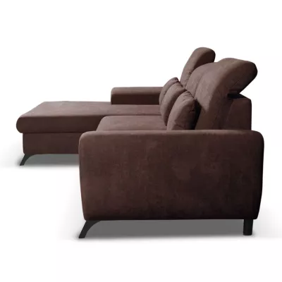 Rohová sedačka rozkládací JASPERA - ořechová, levý roh