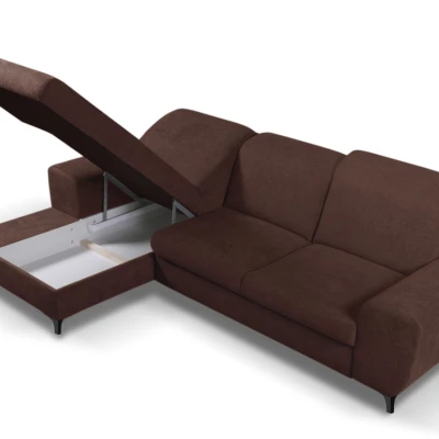 Rohová sedačka rozkládací JASPERA - ořechová, levý roh