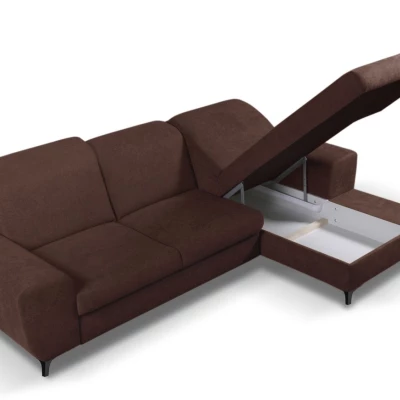 Rohová sedačka rozkládací JASPERA - ořechová, pravý roh