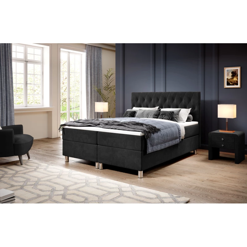 Boxspringová postel 180x200 RAQUEL 1 - antracit