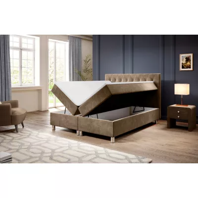 Kontinentální postel 160x200 RAQUEL 2 - modrá