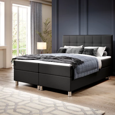 Americká postel 180x200 RAQUEL 3 - černá