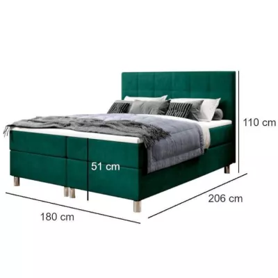 Americká postel 180x200 RAQUEL 3 - petrolejová