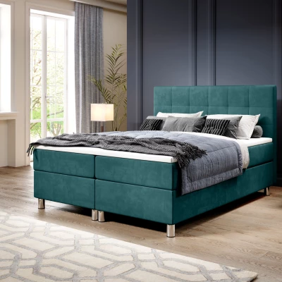 Americká postel 180x200 RAQUEL 3 - petrolejová