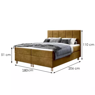 Hotelová postel 180x200 RAQUEL 4 - tmavě šedá