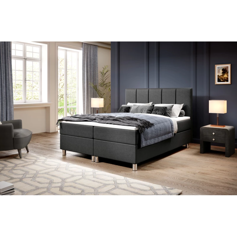 Hotelová postel 180x200 RAQUEL 4 - tmavě šedá