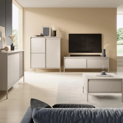 Kombinovaná široká komoda MOULTON - béžová