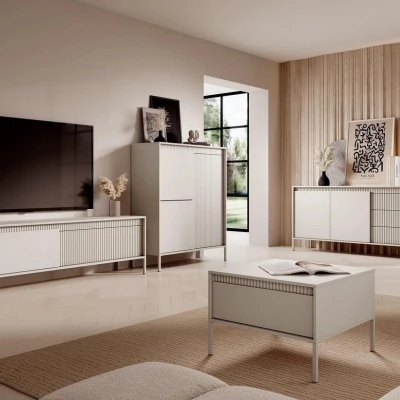 Kombinovaná široká komoda MOULTON - béžová