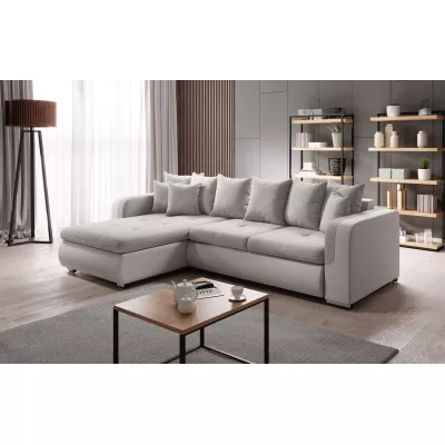 Rohová sedací souprava DAFNI MINI - bílá / světle béžová, levý roh