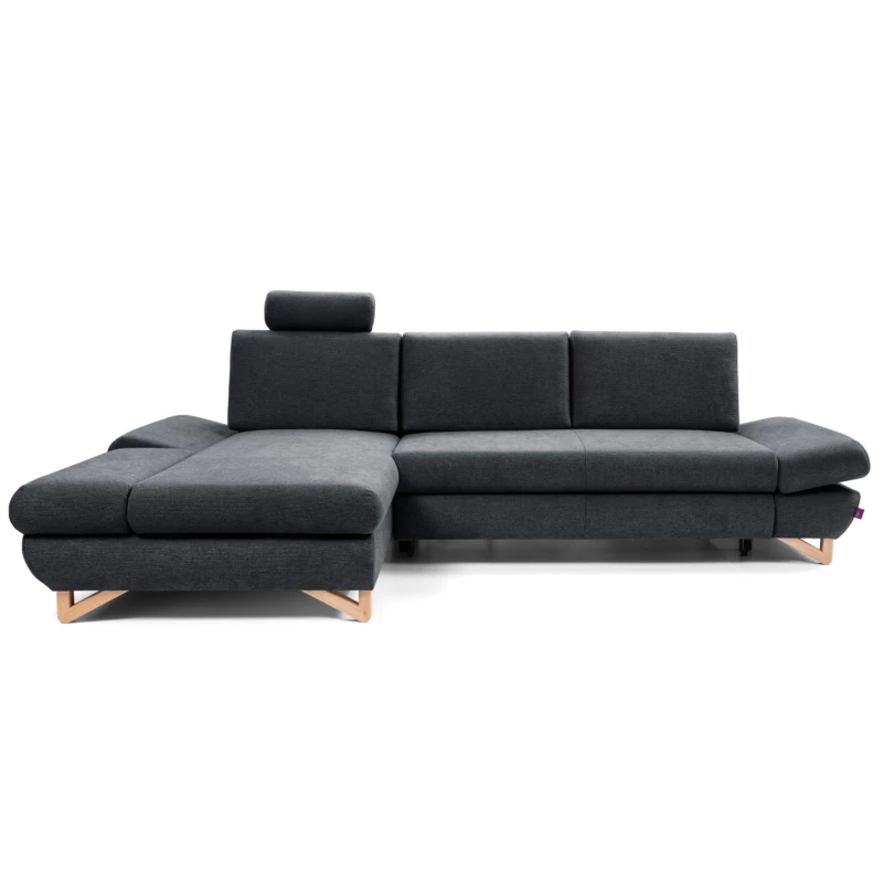 Rozkládací rohová sedačka GULEPA 1 - antracitová, levý roh