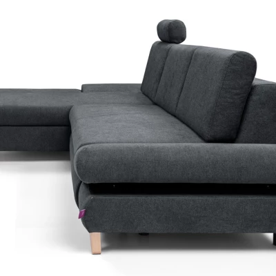 Rozkládací rohová sedačka GULEPA 1 - antracitová, levý roh