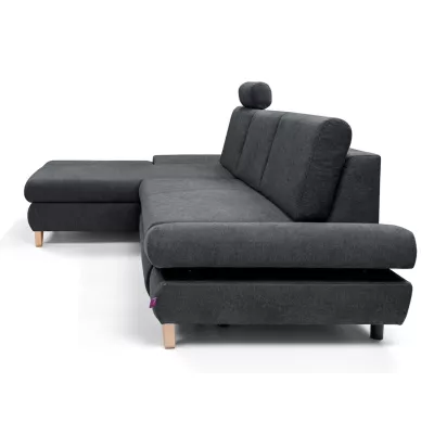 Rozkládací rohová sedačka GULEPA 1 - antracitová, levý roh