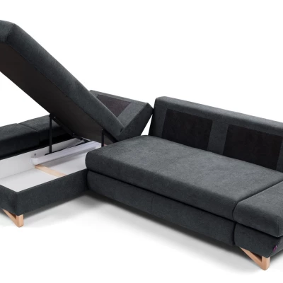 Rozkládací rohová sedačka GULEPA 1 - antracitová, levý roh