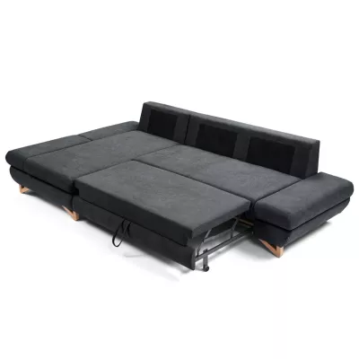 Rozkládací rohová sedačka GULEPA 1 - antracitová, levý roh