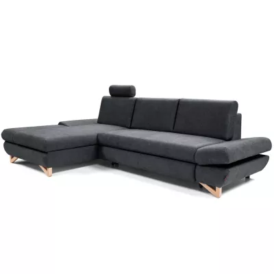 Rozkládací rohová sedačka GULEPA 1 - antracitová, levý roh