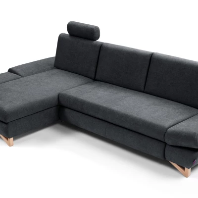 Rozkládací rohová sedačka GULEPA 1 - antracitová, levý roh