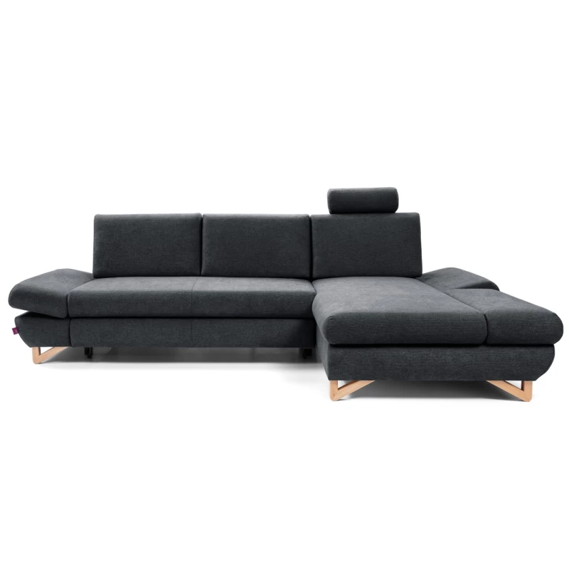Rozkládací rohová sedačka GULEPA 1 - antracitová, pravý roh