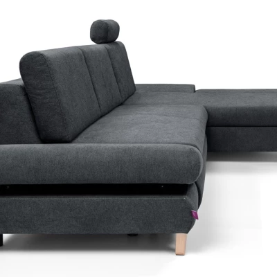 Rozkládací rohová sedačka GULEPA 1 - antracitová, pravý roh