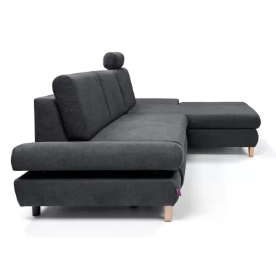 Rozkládací rohová sedačka GULEPA 1 - antracitová, pravý roh