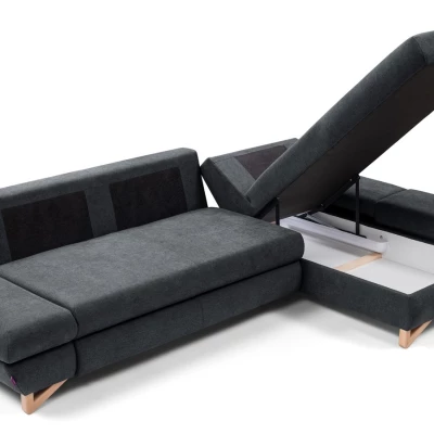 Rozkládací rohová sedačka GULEPA 1 - antracitová, pravý roh