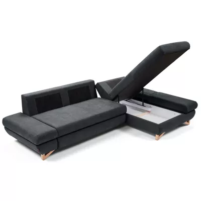 Rozkládací rohová sedačka GULEPA 1 - antracitová, pravý roh