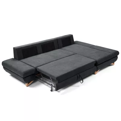 Rozkládací rohová sedačka GULEPA 1 - antracitová, pravý roh