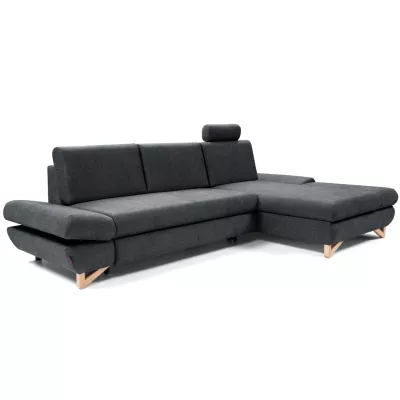 Rozkládací rohová sedačka GULEPA 1 - antracitová, pravý roh