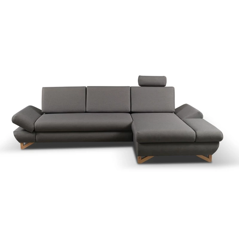 Rozkládací rohová sedačka GULEPA 1 - ocelová šedá 2, pravý roh