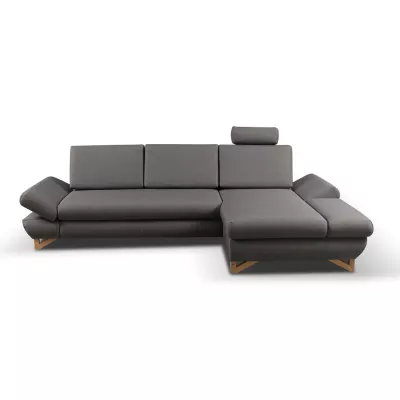 Rozkládací rohová sedačka GULEPA 1 - ocelová šedá 2, pravý roh