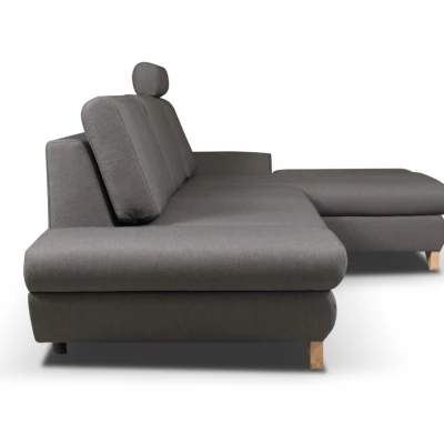 Rozkládací rohová sedačka GULEPA 1 - ocelová šedá 2, pravý roh