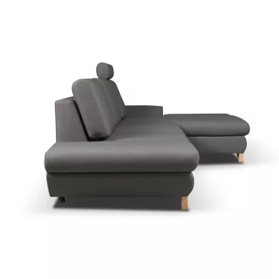 Rozkládací rohová sedačka GULEPA 1 - ocelová šedá 2, pravý roh