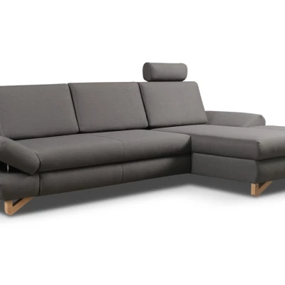 Rozkládací rohová sedačka GULEPA 1 - ocelová šedá 2, pravý roh