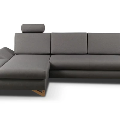 Rozkládací rohová sedačka GULEPA 1 - ocelová šedá 2, levý roh