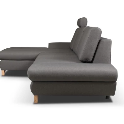 Rozkládací rohová sedačka GULEPA 1 - ocelová šedá 2, levý roh