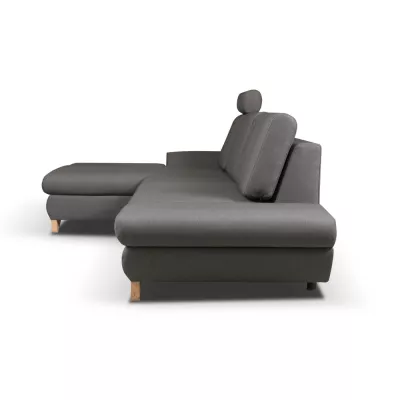 Rozkládací rohová sedačka GULEPA 1 - ocelová šedá 2, levý roh