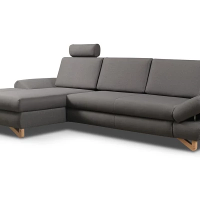 Rozkládací rohová sedačka GULEPA 1 - ocelová šedá 2, levý roh