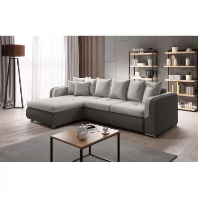 Rohová sedací souprava DAFNI MINI - šedá / světle béžová, levý roh