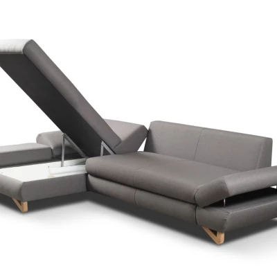 Rozkládací rohová sedačka GULEPA 1 - šedá 2, levý roh