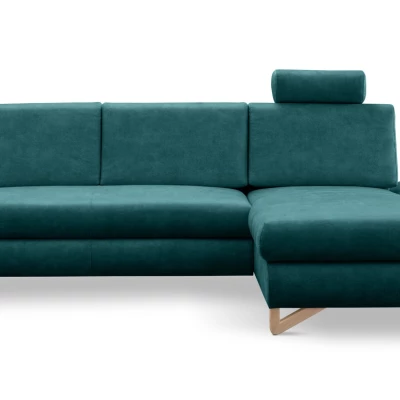 Rozkládací rohová sedačka GULEPA 1 - petrolejová, pravý roh