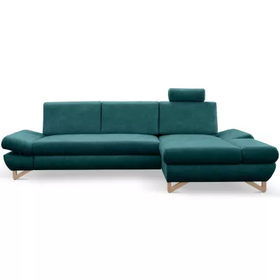 Rozkládací rohová sedačka GULEPA 1 - petrolejová, pravý roh