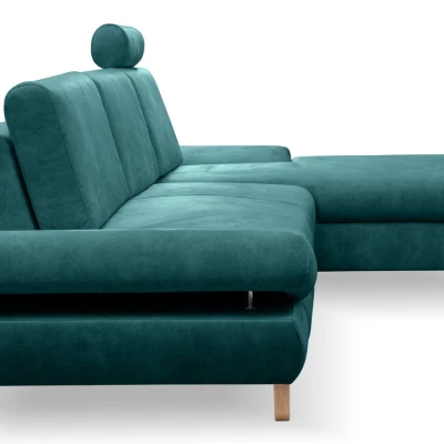 Rozkládací rohová sedačka GULEPA 1 - petrolejová, pravý roh