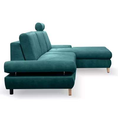 Rozkládací rohová sedačka GULEPA 1 - petrolejová, pravý roh